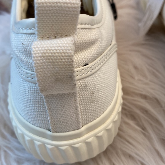 NWT Zara Canvas Low Top Ecru Trainers, Size 10 - Picture 17 of 17